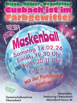 Plakat Maskenball 2026