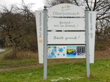 Ortseingangsschild Winter