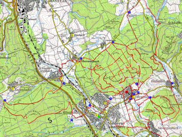 Übersichtskarte Wanderwege